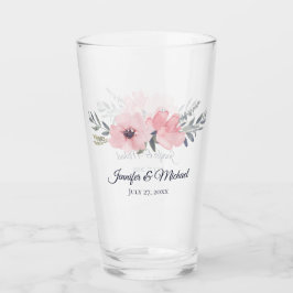 Recuerdo de boda floral rosa rubor