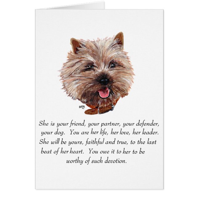 Recuerdo de Cairn Terrier - HEMBRA (Frente)