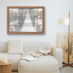 Recuerdo de Foto de Votos de Boda Personalizados