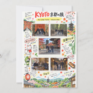 Recuerdo de viaje a Kyoto Japón 5 Collage de fotos