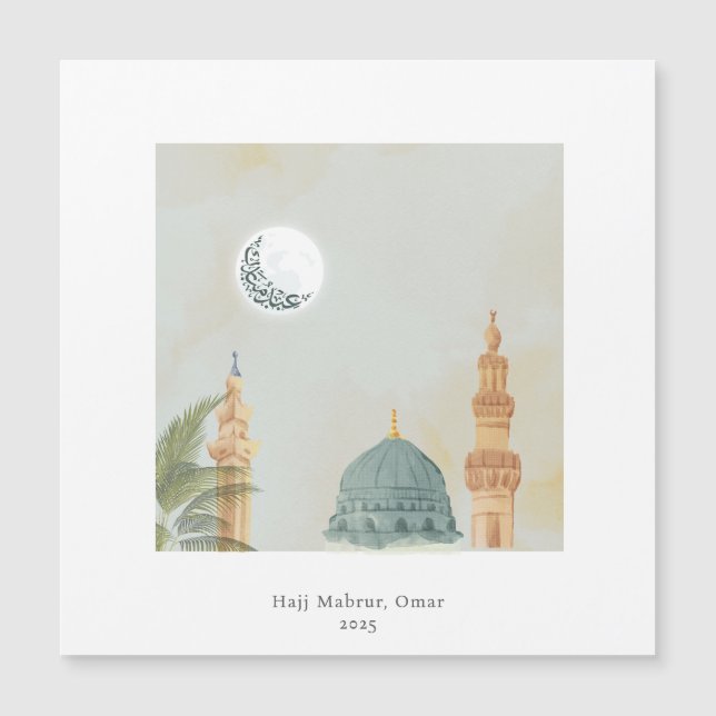 Recuerdo magnético personalizado de Masjid An-Naba (Anverso)