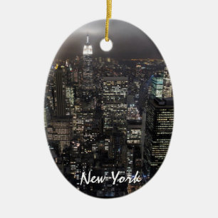 Recuerdo personalizado ornamento de Nueva York