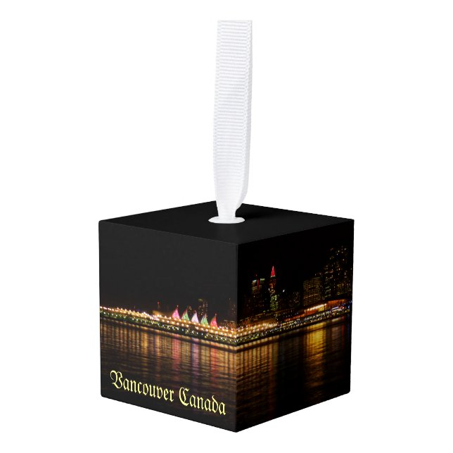 Recuerdo personalizado ornamento del navidad de (Anverso en perspectiva)