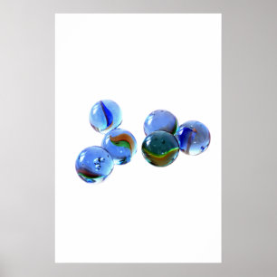 Recuerdos Azules: Arte Minimalista de Canicas de V