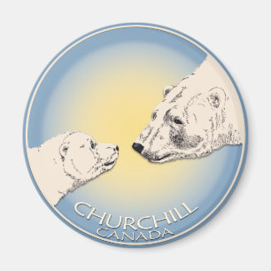 Recuerdos de Churchill Oso Polar Arte Imanes y Reg