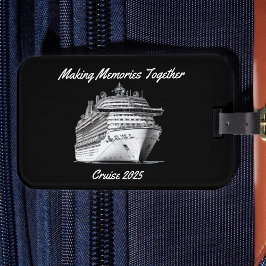 Recuerdos de crucero negro PERSONALIZAN etiqueta d