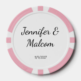Recuerdos de fichas de póquer para boda