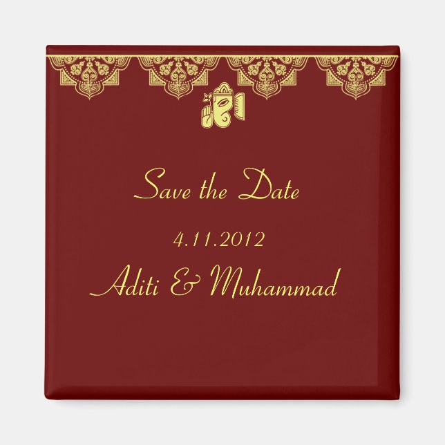 Recuerdos de imán de boda de Ganesh (Frente)