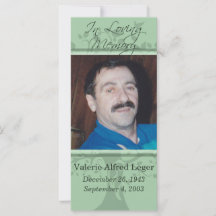 Recuerdos de la tarjeta de Personalizado Memorial 