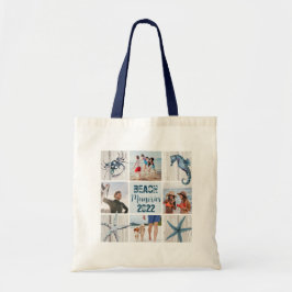 Recuerdos de playa - Bolsa de Tote con foto de 4 P