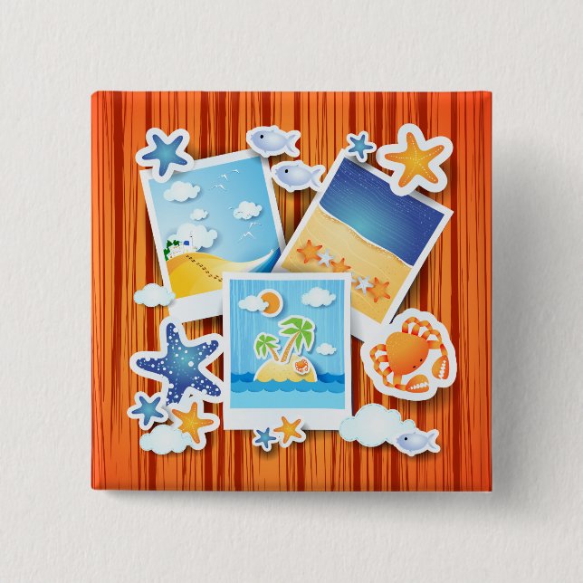 Recuerdos de vacaciones, botón (Anverso)