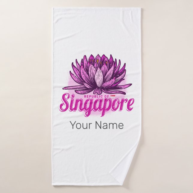 Recuerdos de vacaciones de la bandera de Singapur  (Toalla de baño)