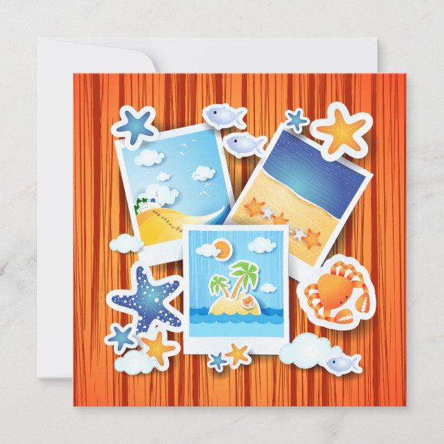 Recuerdos de vacaciones, invitación (Anverso)