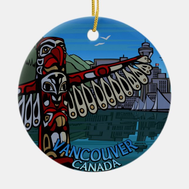 Recuerdos del ornamento del tótem de Vancouver (Frente)