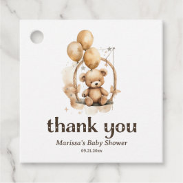 Recuerdos Etiquetas Baby Shower Favor Neutrales para el Oso 