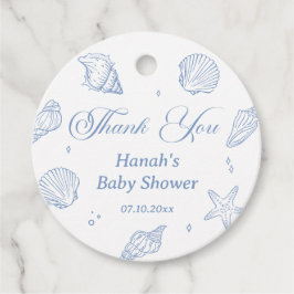 Recuerdos Etiquetas de agradecimiento para baby shower Azul