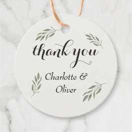 Recuerdos Etiquetas de agradecimiento para boda con vegetaci