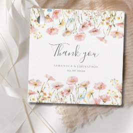 Recuerdos Etiquetas de agradecimiento para boda de flores si