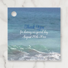 Recuerdos Etiquetas de agradecimiento para playa y olas