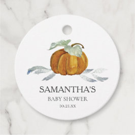 Recuerdos Etiquetas de Favor para Baby Shower Calabaza de Ot