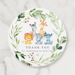 Recuerdos Etiquetas de Favor para Baby Shower de Animales de
