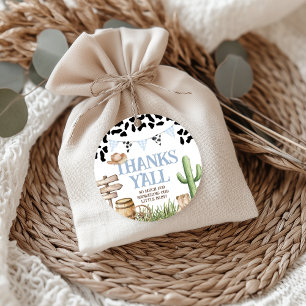 Recuerdos Etiquetas de Favor para Baby Shower de Vaquero