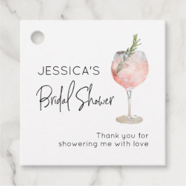 Recuerdos Etiquetas de Favor para Brindis de Vino Rosado en 