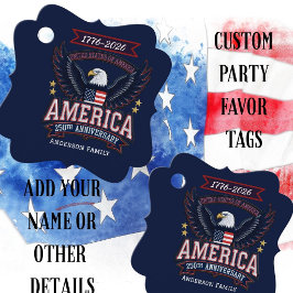 Recuerdos Etiquetas de Favor Personalizadas para el 250 Aniv