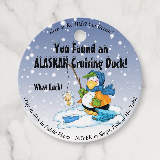 Recuerdos Etiquetas de pato para crucero (Anverso)