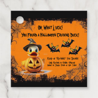 Recuerdos Etiquetas de pato para crucero de Halloween