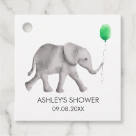 Recuerdos Etiquetas de regalo de Baby Shower para elefantes