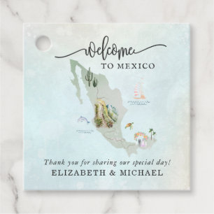 Recuerdos Etiquetas de regalo de bienvenida para boda en Méx
