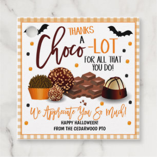 Recuerdos Etiquetas de regalo de chocolate para dulces de Ha