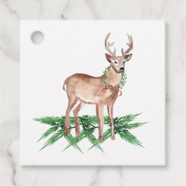Recuerdos Etiquetas de regalo de ciervo para navidades