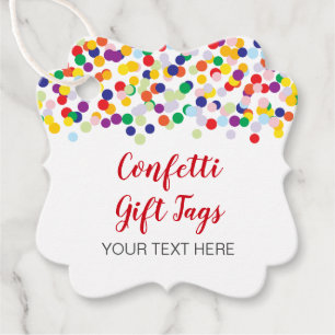 Recuerdos Etiquetas de regalo de Confetti para duchas y etiq