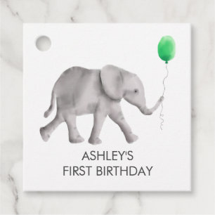 Recuerdos Etiquetas de regalo de cumpleaños para elefante be