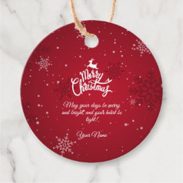 Recuerdos Etiquetas de regalo navideño para Feliz personaliz