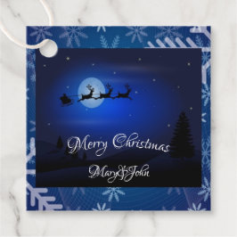 Recuerdos Etiquetas de regalo nocturno para navidades