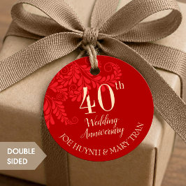 Recuerdos Etiquetas de regalo para aniversario de bodas trad