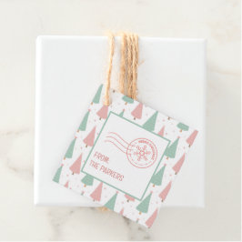 Recuerdos Etiquetas de regalo para fiestas de Pink/Mint Holi
