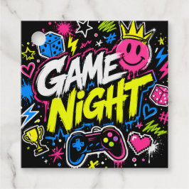 Recuerdos Etiquetas de regalo para noche de juegos con grafi