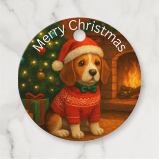 Recuerdos Etiquetas de regalo para perro de Navidad