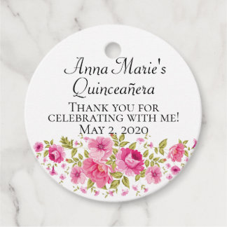 Recuerdos Etiquetas de regalo personalizadas para Quinceañer