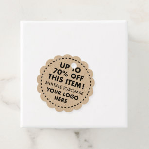 Recuerdos Etiquetas Personalizadas Kraft para Favoritos 70%