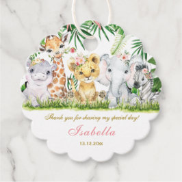 Recuerdos Etiquetas personalizadas para bautizo de jungla y 