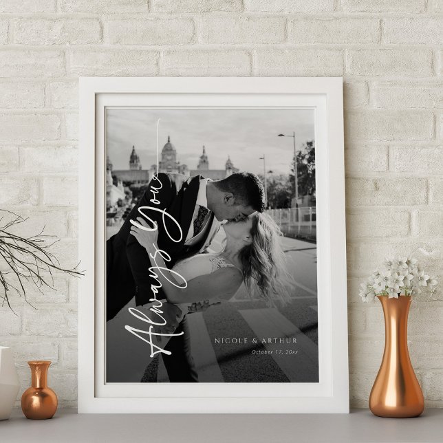 Recuerdos monocromos | "Siempre tú" Arte Personali (Monochrome Memories 'Always You' Custom Art Canvas Print )