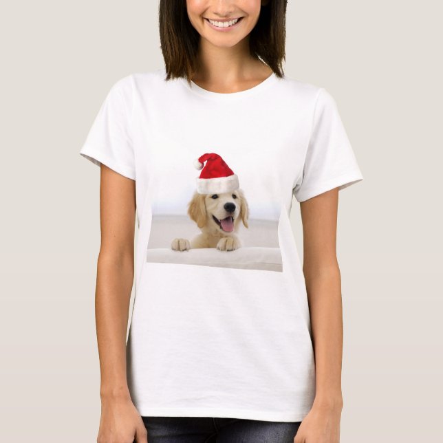 Recuperador de oro en Camisetas de Santa Hat T (Anverso)