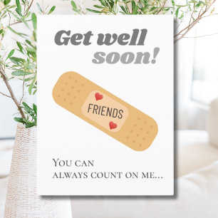Recupérate pronto Tarjeta postal para amigos