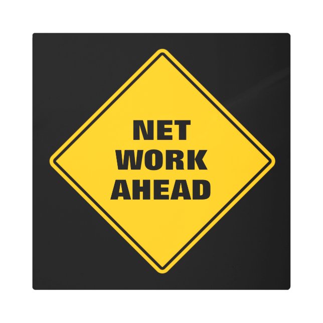 Red amarilla por delante de la señal de carretera  (Anverso)