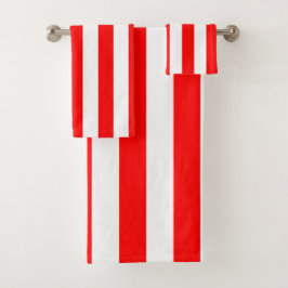 Red and White Cabana Stripes 